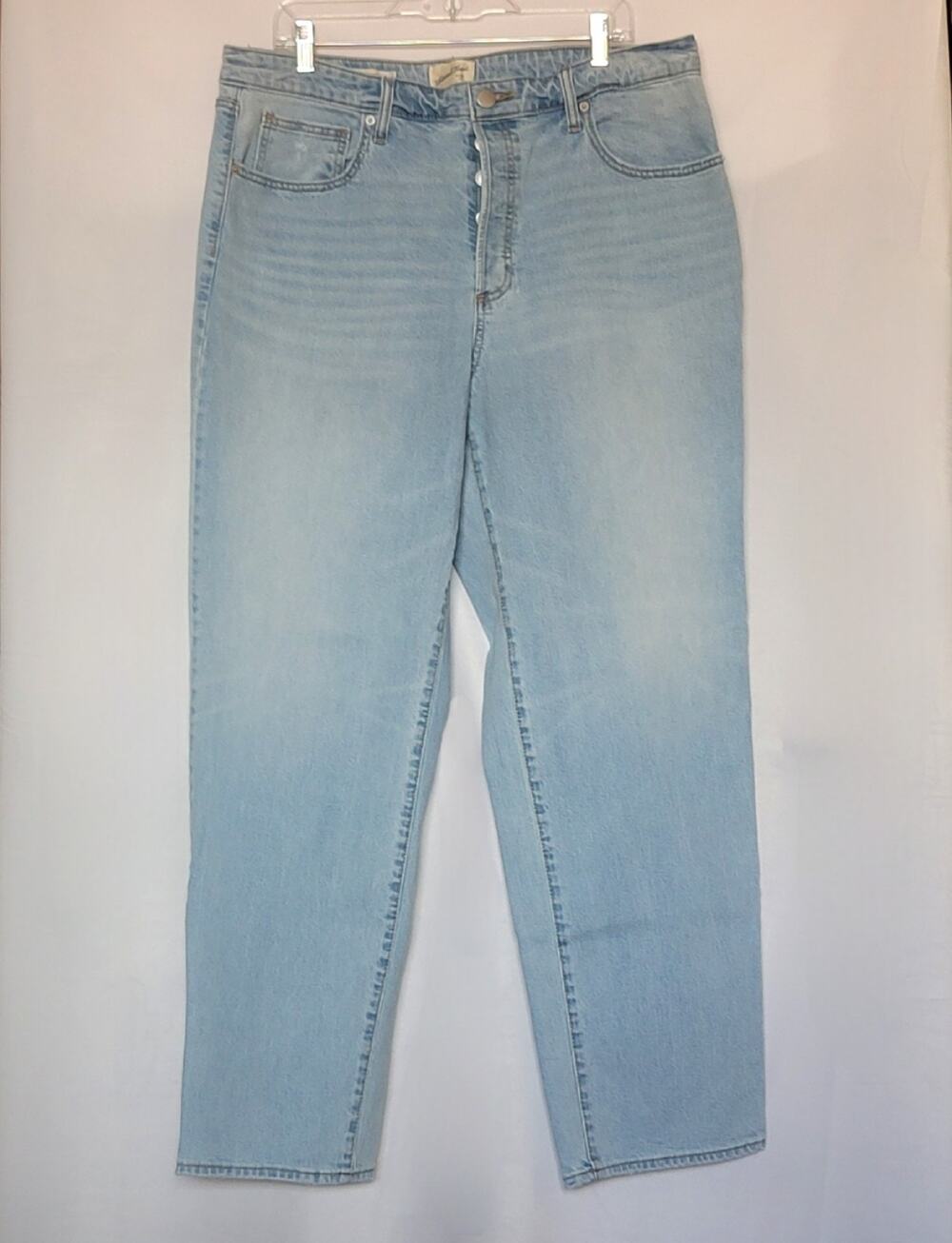 Womens Universal Thread High Rise 90s Straight Light Wash Denim Jeans Sz: 17R